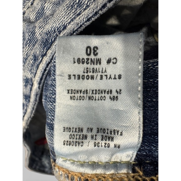 VTG Guess Daredevil Bootcut Jeans Womens 30 Distressed Low Rise Denim Pants Y2K - Picture 10 of 15